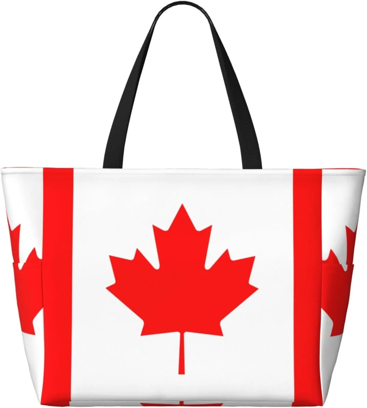 Beach Tote Pool Bags for Women-Cute Flag Day Large Gym Grocery Tote Travel Towel Bag Handbags,7 Pockets, Zipper