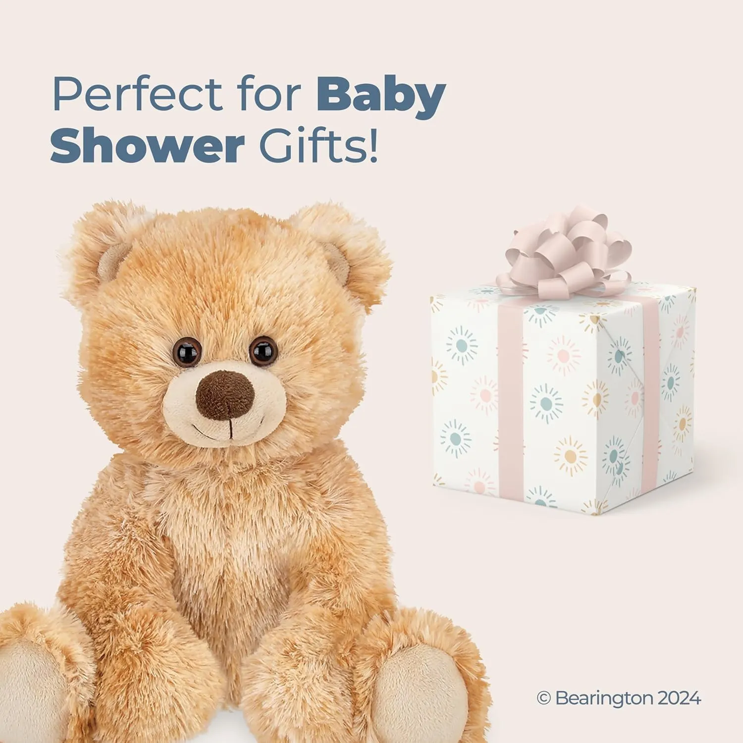 Bearington Collection Lil’ Kipper Classic Hand-Sewn Plush Teddy Bear, 11.5” Light Brown Stuffed Bear with Soft Shaggy Plush Faux-Fur, Great Birthday Gift for Collectors of All Ages - Stuffed Toy