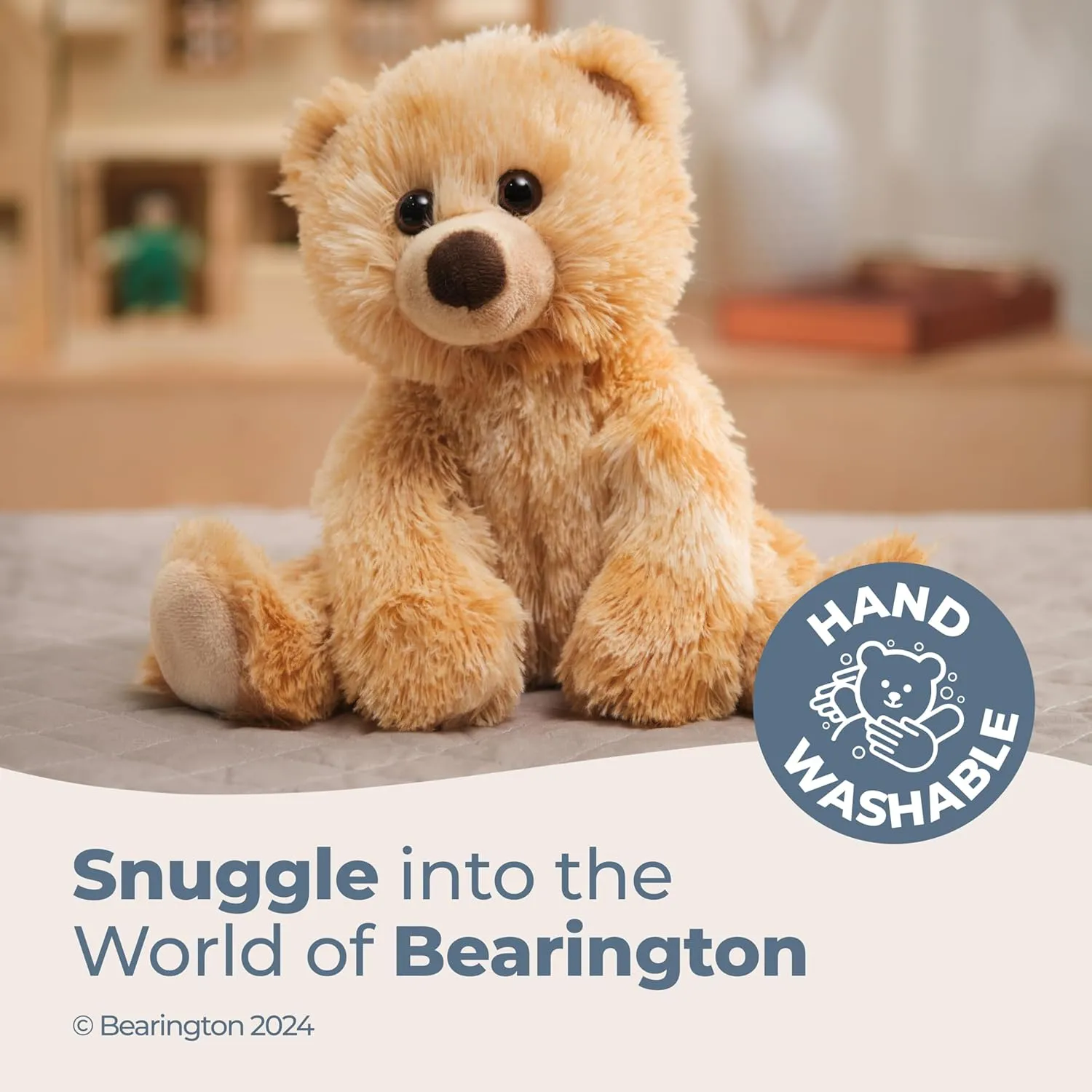 Bearington Collection Lil’ Kipper Classic Hand-Sewn Plush Teddy Bear, 11.5” Light Brown Stuffed Bear with Soft Shaggy Plush Faux-Fur, Great Birthday Gift for Collectors of All Ages - Stuffed Toy