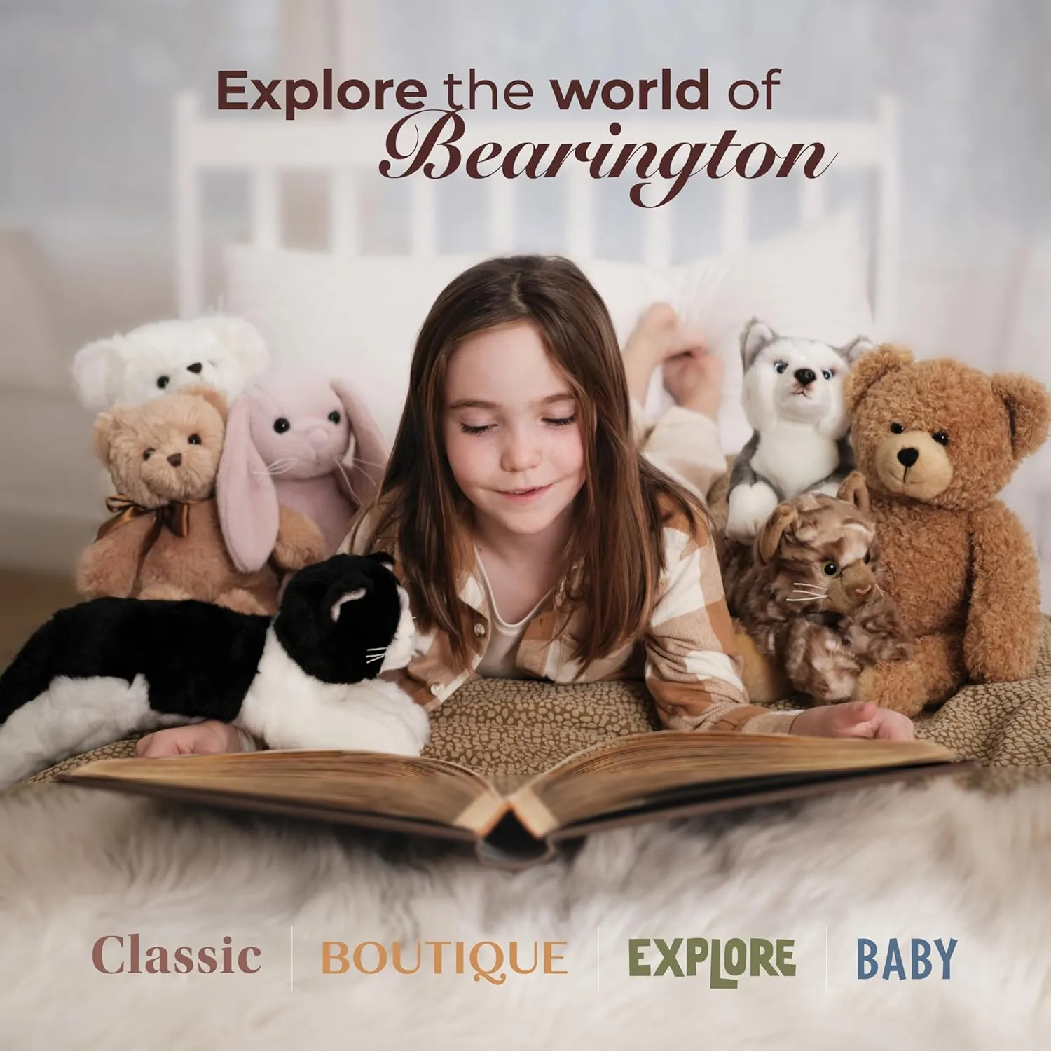 Bearington Collection Lil’ Kipper Classic Hand-Sewn Plush Teddy Bear, 11.5” Light Brown Stuffed Bear with Soft Shaggy Plush Faux-Fur, Great Birthday Gift for Collectors of All Ages - Stuffed Toy