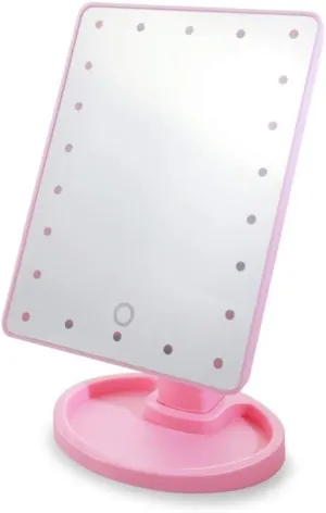 Beauty Easy to Carry Mirrors Dressing Table Multifunction Princess with Light Square Makeup Mirrors Household Student Bedroom Dressing Room Mirrors
