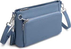 befen Anti Theft Genuine Leather Crossbody Bags for Women Handbags and Shoulder Basg with Built in Wallet RFID Leather Purse