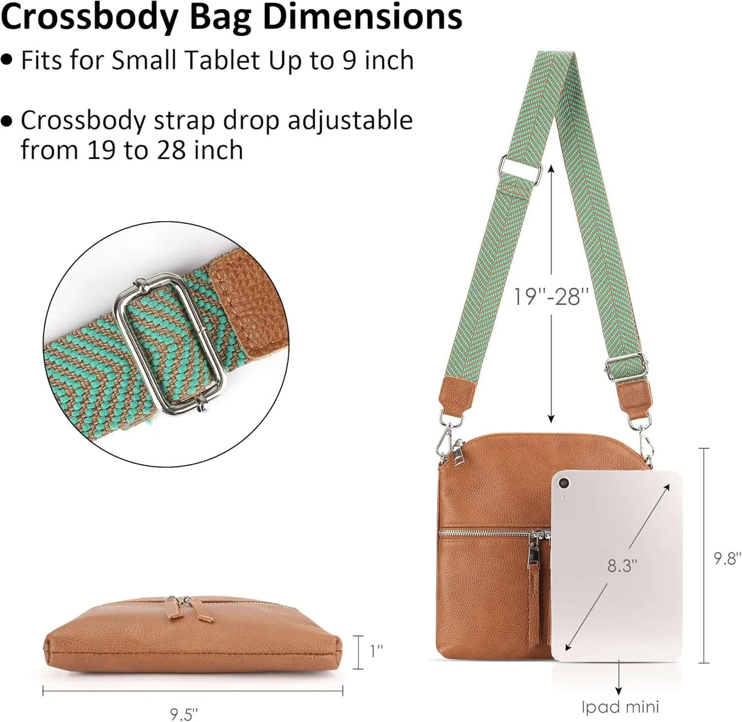 befen Genuine Leather Small Crossbody Purses for Women Travel Cross Body Bags Lightweight with Adjustable Shoulder Strap
