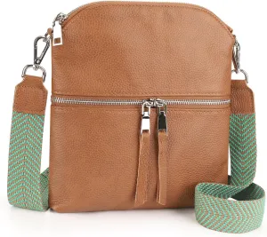 befen Genuine Leather Small Crossbody Purses for Women Travel Cross Body Bags Lightweight with Adjustable Shoulder Strap