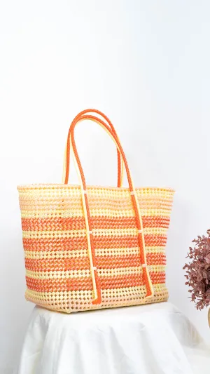 Beige & Red Wire Basket - Extra large