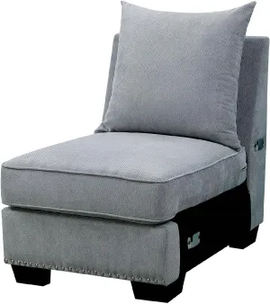 Benzara , Gray Skyler II Traditional Armless Chair Finish