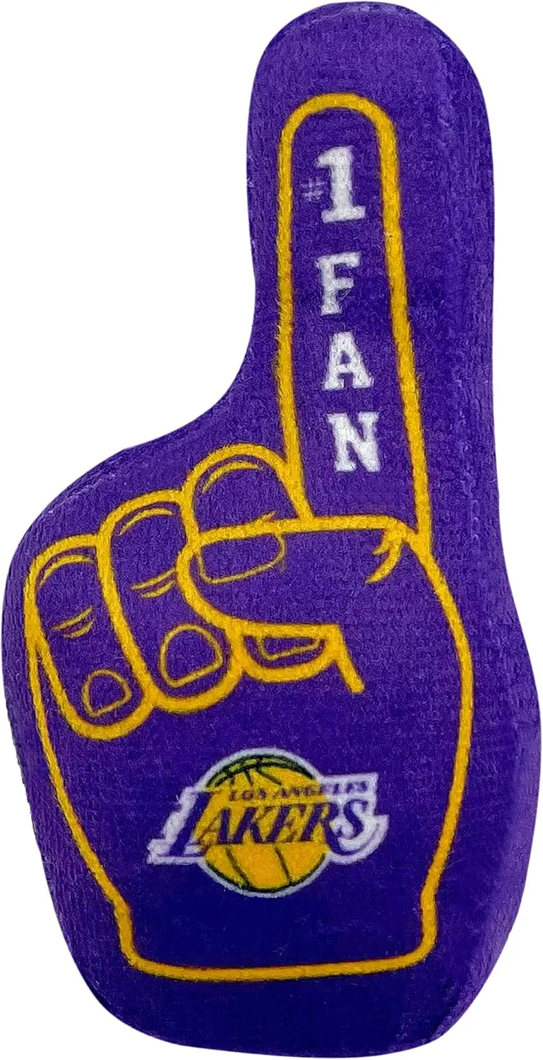Best Plush CAT Toy - NBA LA Lakers Complete Set of 3 Piece Cat Toys Filled with Fresh Catnip. Includes: 1 Jersey Cat Toy, 1 Basketball Cat Toy with Feathers & 1#1 Fan Cat Toy. Beautiful Team Logos