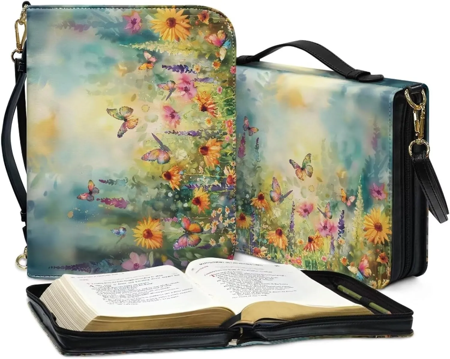 Bible Cover Case for Women Men Leather Bible Accessories Women Men Bible Bags for Women Men Tote