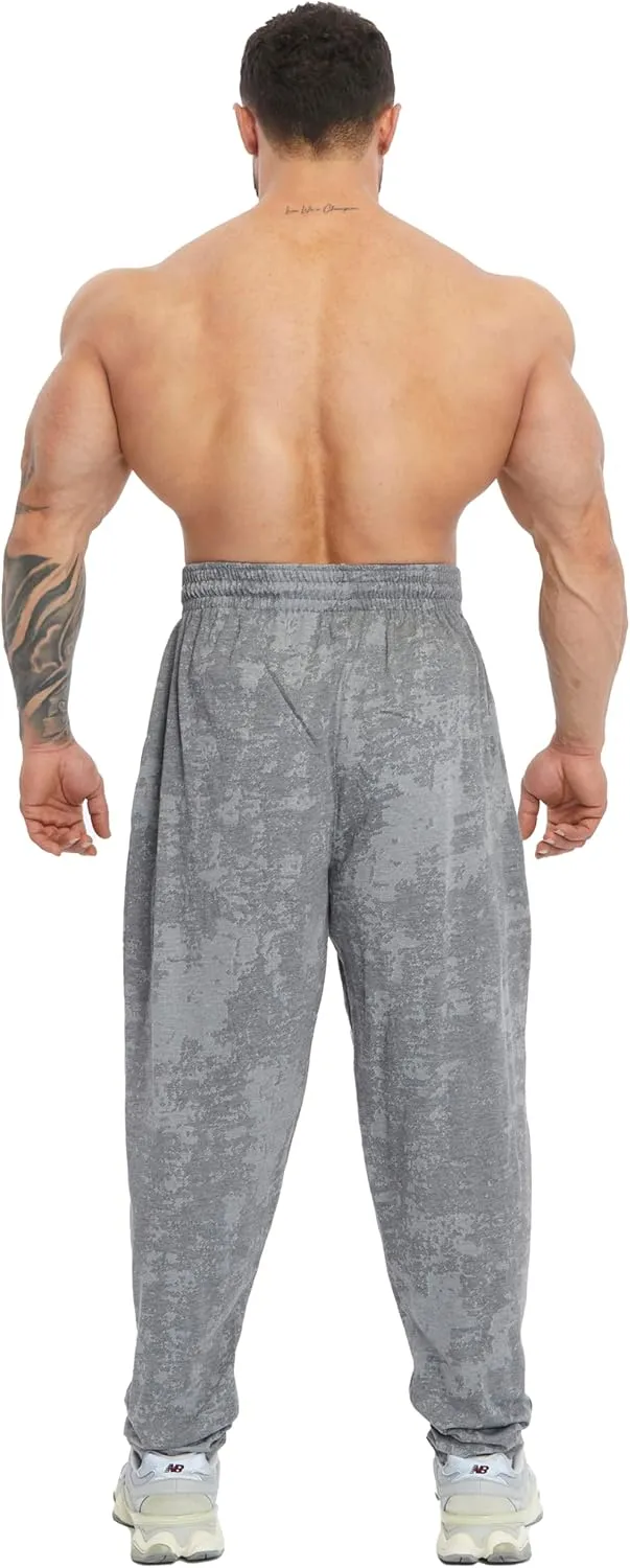 BIG SAM SPORTSWEAR COMPANY Men's Baggy Sweatpants with Pockets, Comfort Design Bodybuilding Muscle Pants