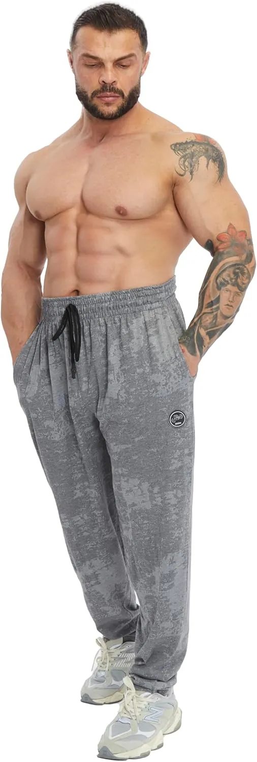 BIG SAM SPORTSWEAR COMPANY Men's Baggy Sweatpants with Pockets, Comfort Design Bodybuilding Muscle Pants