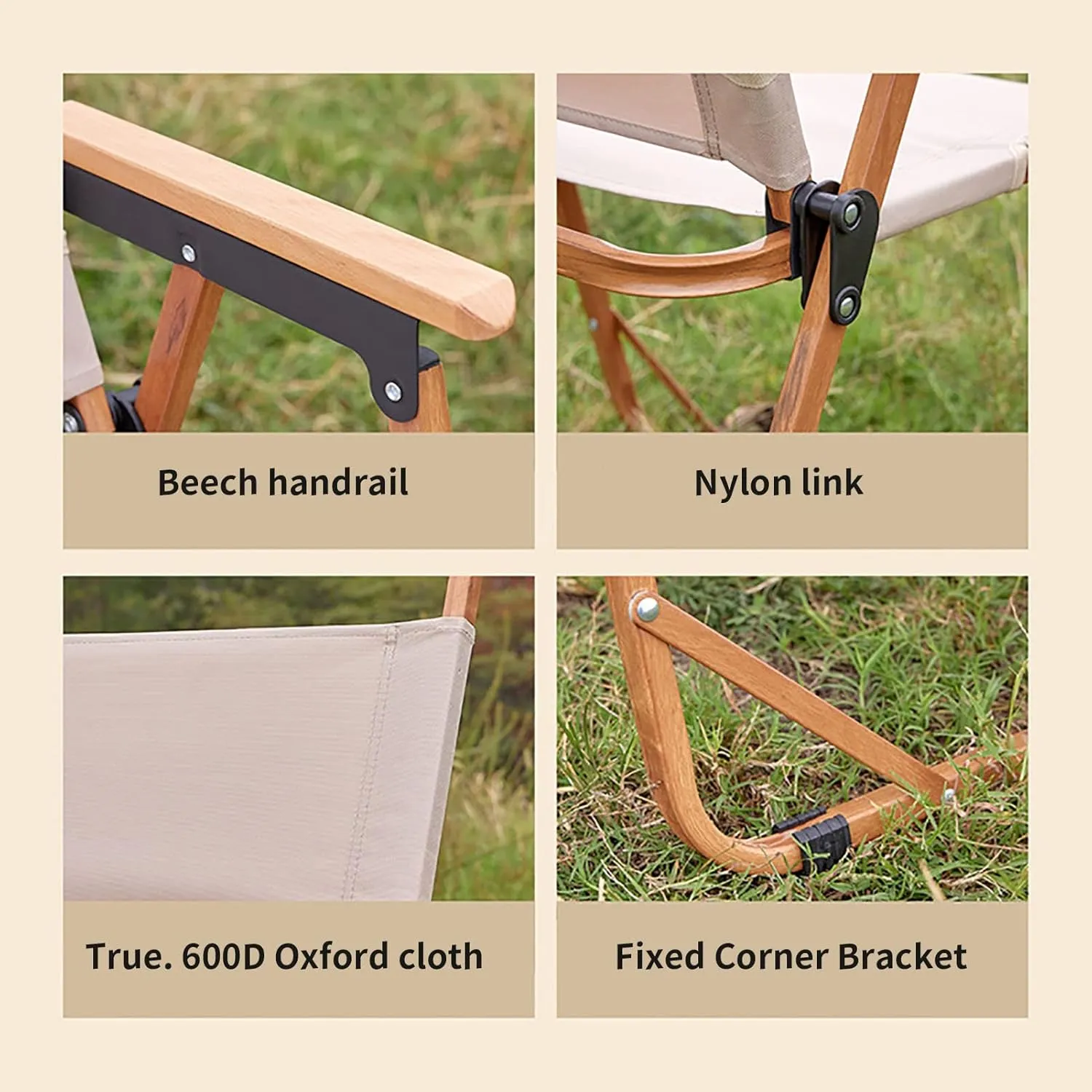 BK&MF Folding Outdoor Camping Chair,Comfortable Portable Beach Camp Chair Durable Reclining Folding Chair Beach Camp Chair for Outdoor Yard Porch,A,78x51x50cm(31x20x20inch)