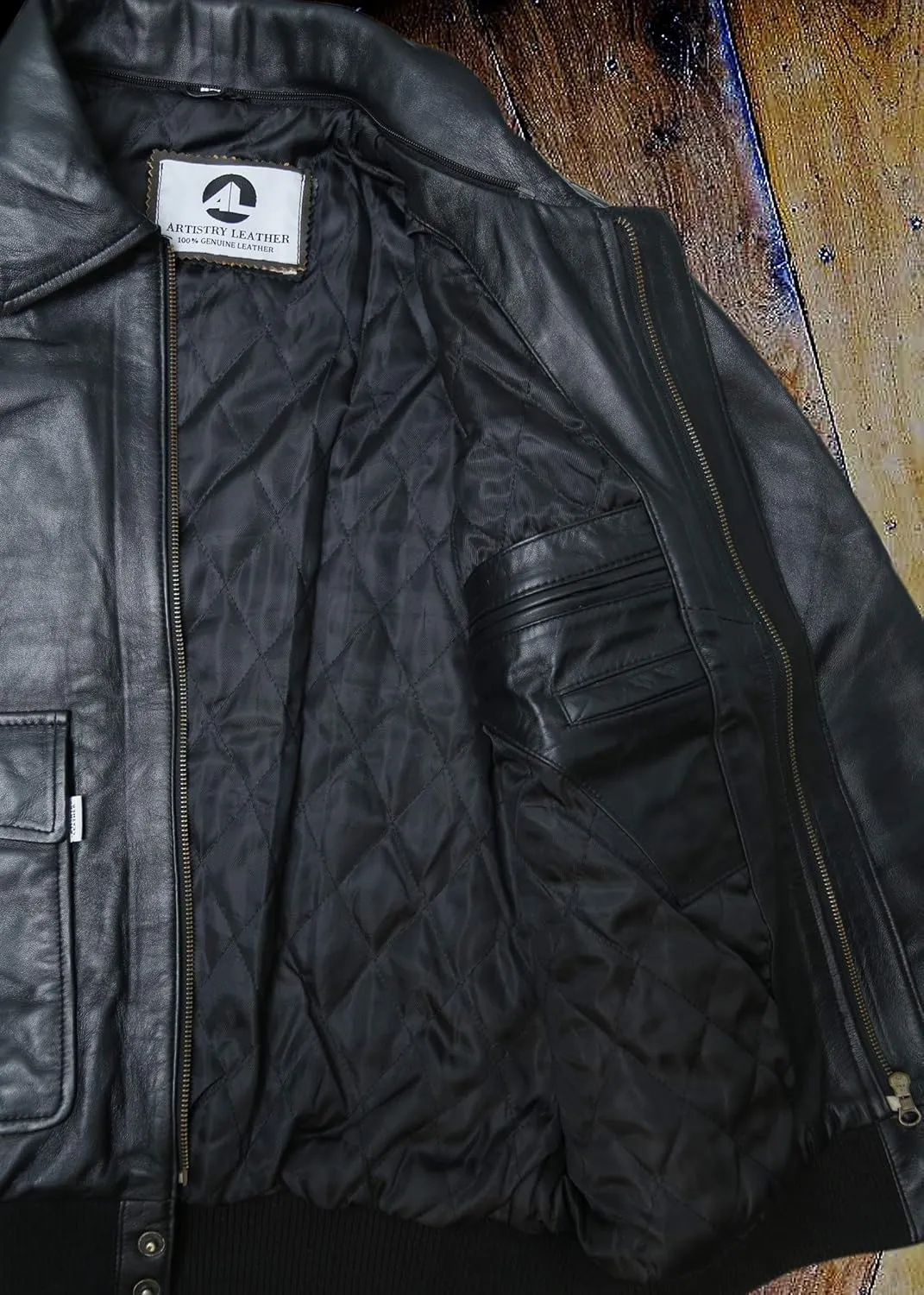 Black Casual Real Leather Jacket for Mens | Genuine Lambskin Motorcycle Biker Jackets