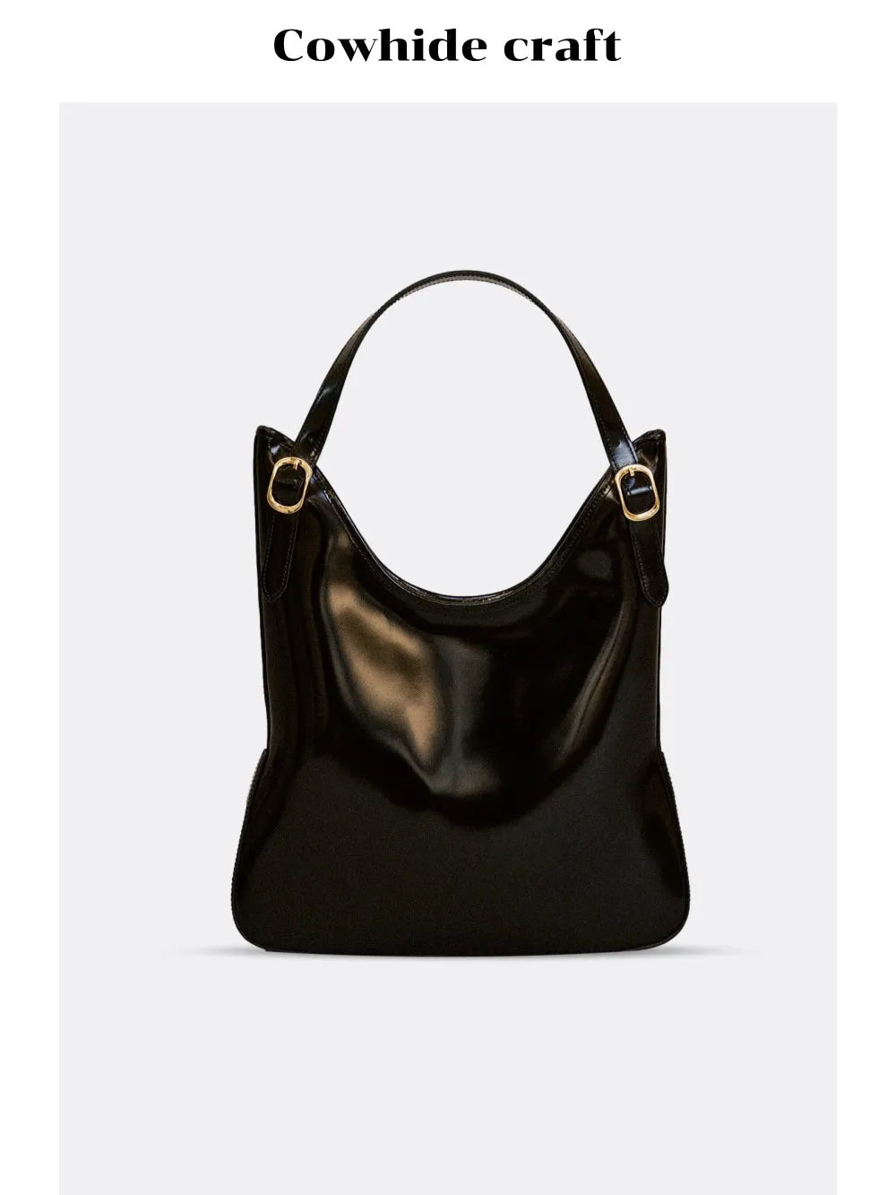 Black Glossy Handbag