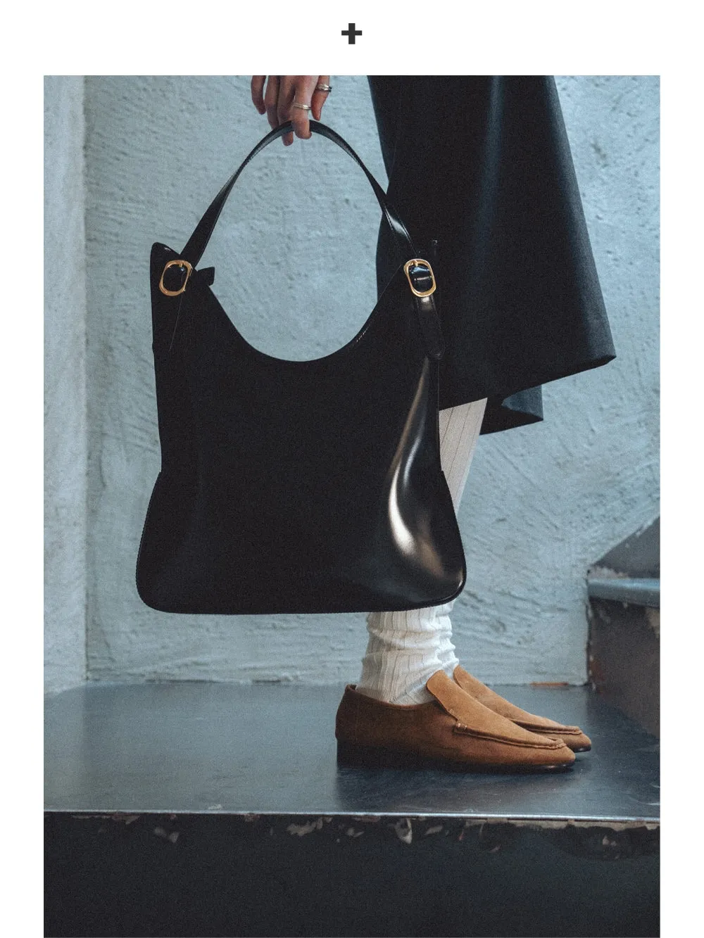 Black Glossy Handbag