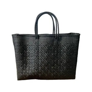 Black Oaxacan Woven Bag - Large