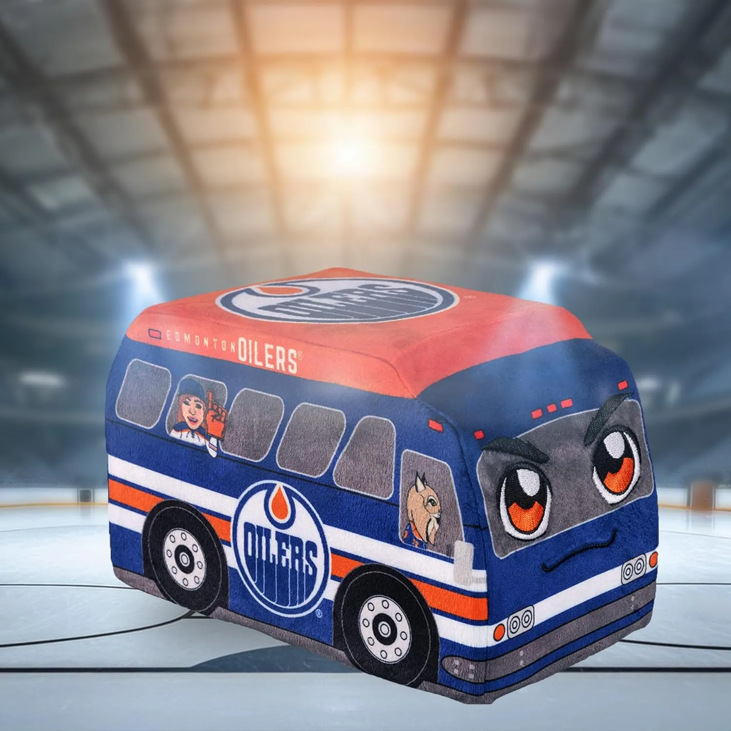 Bleacher Creatures Edmonton Oilers Team Bus 8" NHL Kuricha Plushie - Soft Inspired Plush