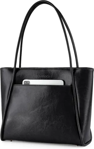 Blofinche Genuine Leather Purses for Women Real Tote Shoulder Handbag Bag Vintage Grace Style for Work Ladies Laptop Travel