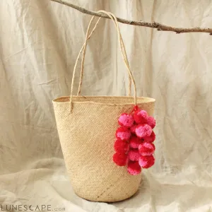 Borneo Love Rush - Handwoven Straw Tote Bag with