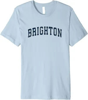 Brighton Colorado CO Vintage Sports Design Navy Design Premium T-Shirt