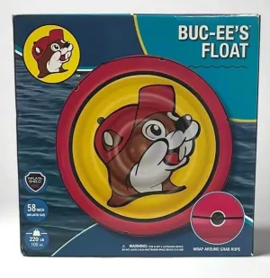 Buc-ee's Offical Water Pool Float 58" Heavy Duty Extra Large 220 Lbs. Max. River Beach Vacation Beaver Logo