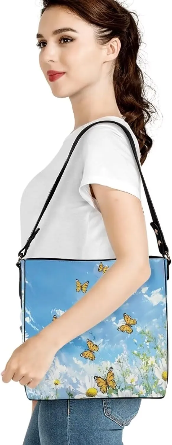 Bucket Purse with Adjustable Strap Womens Leather Tote Bag Travel Totes