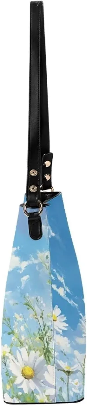 Bucket Purse with Adjustable Strap Womens Leather Tote Bag Travel Totes