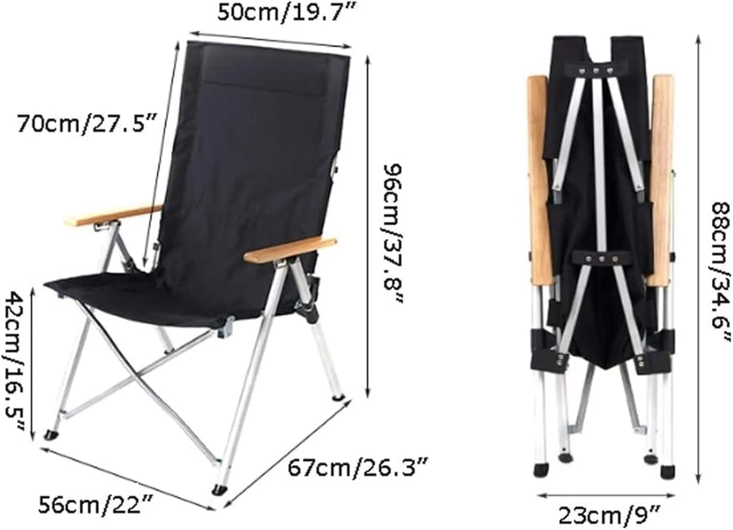 Camping Chair Outdoor Fishing Chair Adjustable Camping Chair Portable Folding Recliner Beach Chair Self-Driving Fishing Sports Chair Folding Chairs for Outside Portable