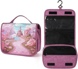 Candy Land Travel Toiletry Bag for Women,Hanging Toiletry Organizer with Hook, Makeup Bag Travel Organizer for Shampoo,Toiletriesl