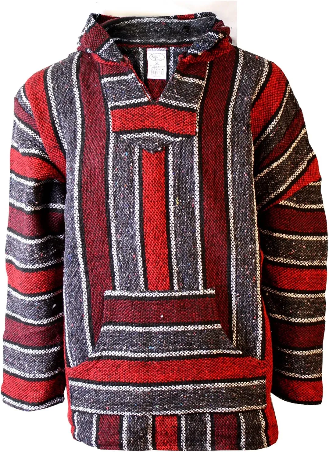 Canyon Creek Striped Woven Baja Jacket Coat Hoodie