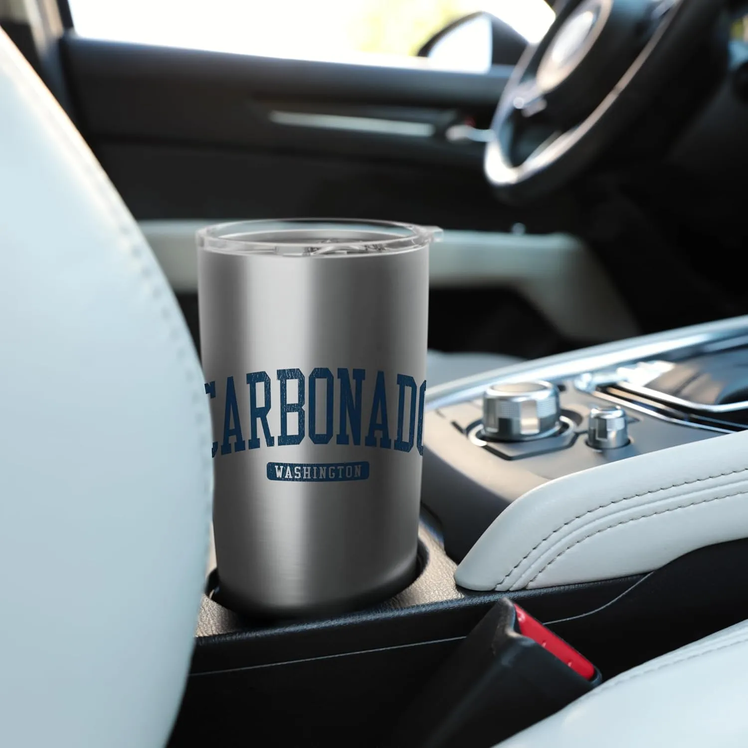 Carbonado Washington WA College University Style Blue Stainless Steel Insulated Tumbler