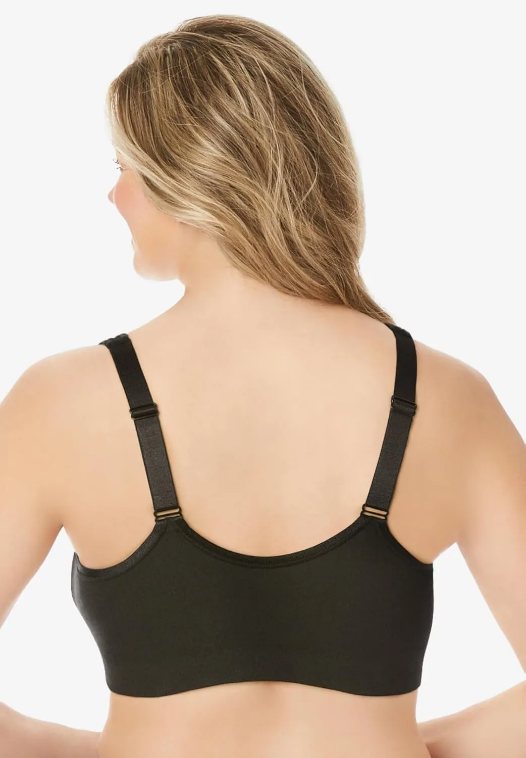 Catherines Women's Plus Size Wireless Front-Close Cotton Comfort Bra