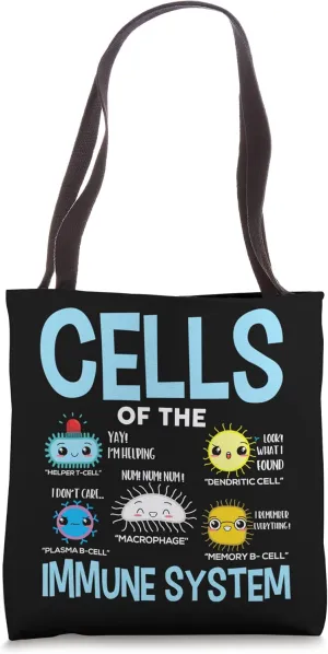 Cells Of The Immune System Science Fan Biology Immunologist Tote Bag
