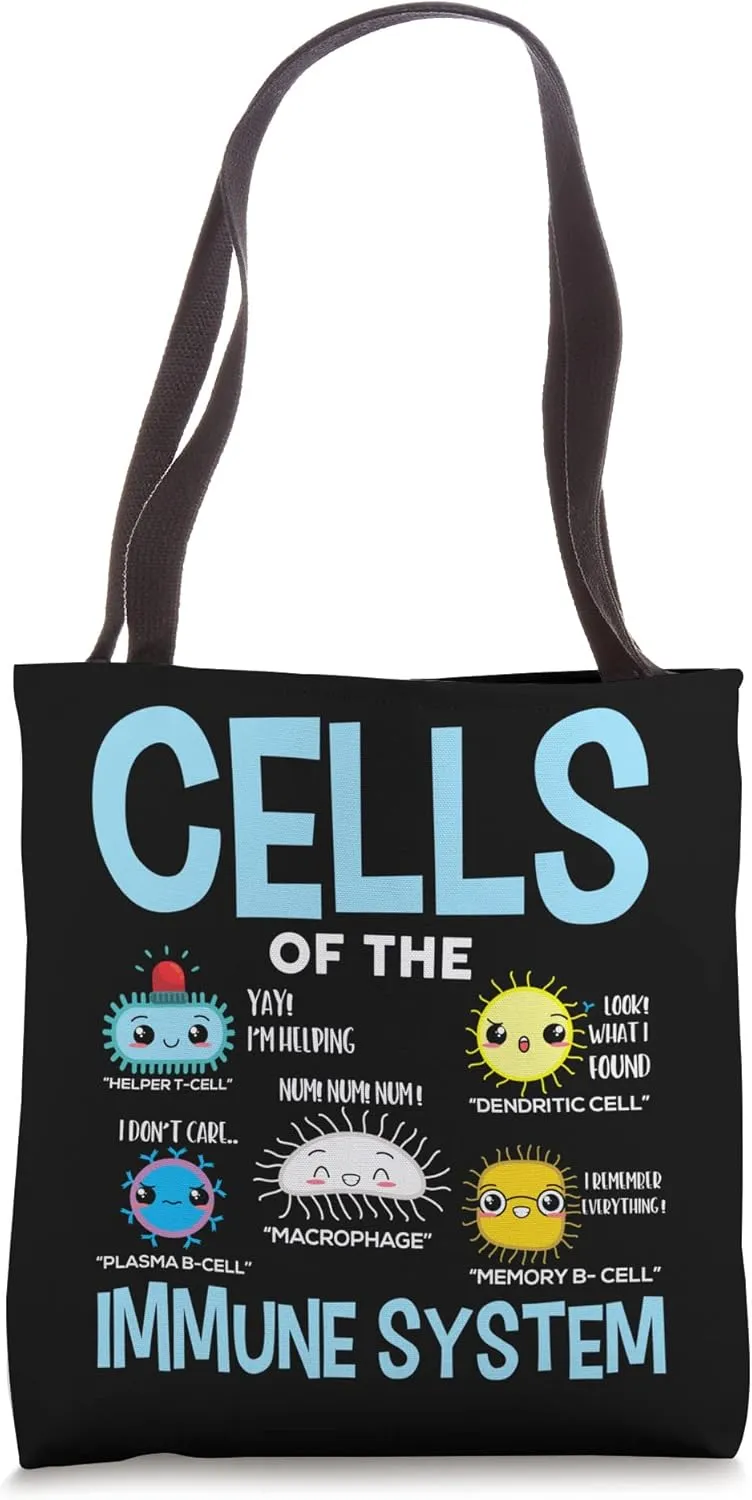 Cells Of The Immune System Science Fan Biology Immunologist Tote Bag