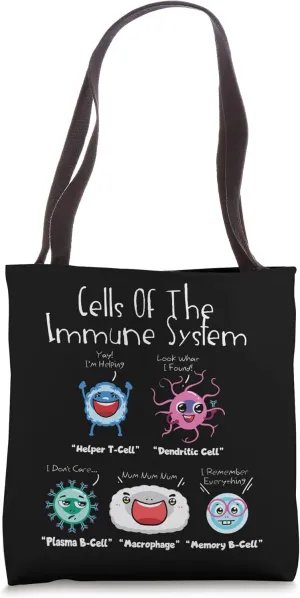 Cells Of The Immune System Science Fan Biology Immunologist Tote Bag
