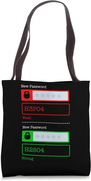 Chemist Science Teacher Student Chemistry New Password Tote Bag