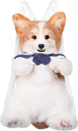 Chongker Dog Shaped Backpack, Handcrafted Realistic Stuffed Animals Backpack, Cute Dog Plush Bag