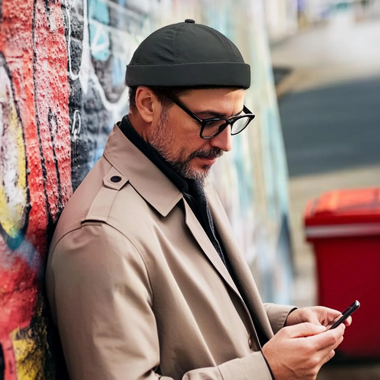 CLAPE Lightweight Breathable Brimless Cap Street Casual Versatile Summer Quick Dry Docker Cap No Brim Sailor Cap Leon Cap