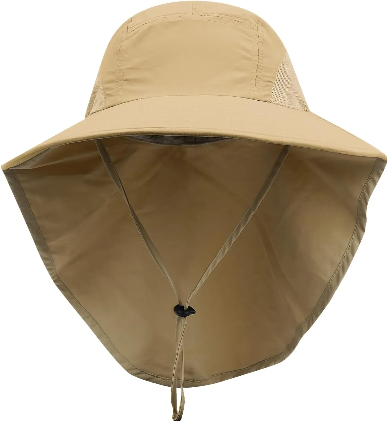 CLAPE Sun Protection Hats for Men Women Wide Brim Fishing Hats with Neck Flap Quick Dry Breathable Safari Hiking Cap