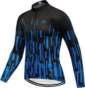 Coconut Ropamo CR Long Sleeve Cycling Jersey Mens, 3 1 Zipper Pockets Bicycle Tops Quick Dry Breathable Biking Shirt