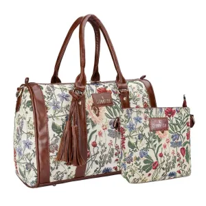 Combo: Premium Tapestry Handbag & Sling Bag | Office & Travel Use | 9.7L | Linda-Lorna Flax