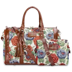 Combo: Sling & Handbag with Adjustable Straps | 20.7L | Red-Floral