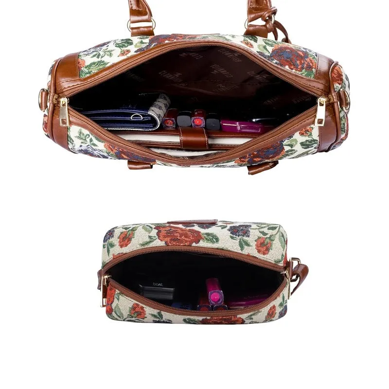 Combo: Sling & Handbag with Adjustable Straps | 20.7L | Red-Floral