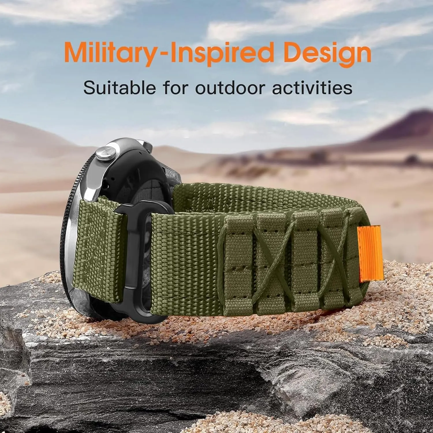 Compatible for Anyloop ALW10 Bands, 22mm Rugged Nylon Sports Strap with Woven Loop Design Compatible for Anyloop ALW10, VPSTAY Watch Ultra, Lovouse R68, HALOBOOM G104 Smartwatch
