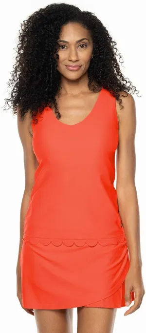 Coolibar UPF 50  Women's Acropora Scallop Swim Tank - Sun Protective