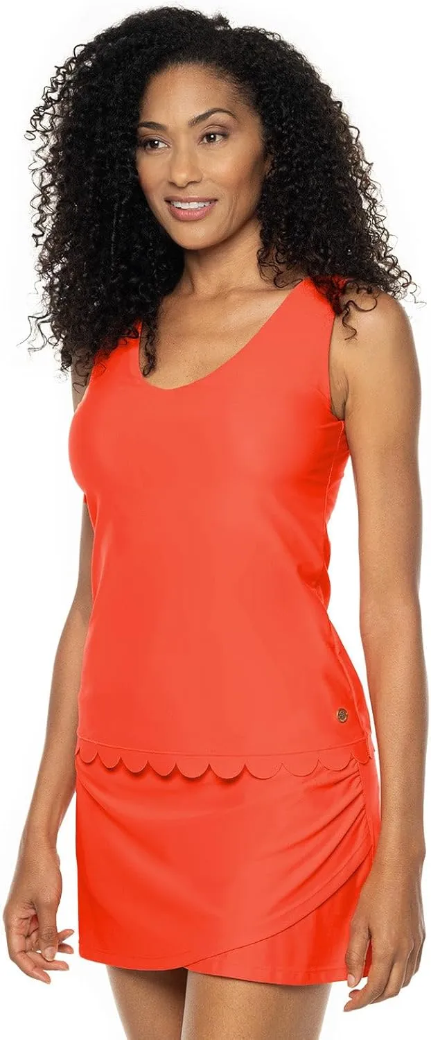 Coolibar UPF 50  Women's Acropora Scallop Swim Tank - Sun Protective