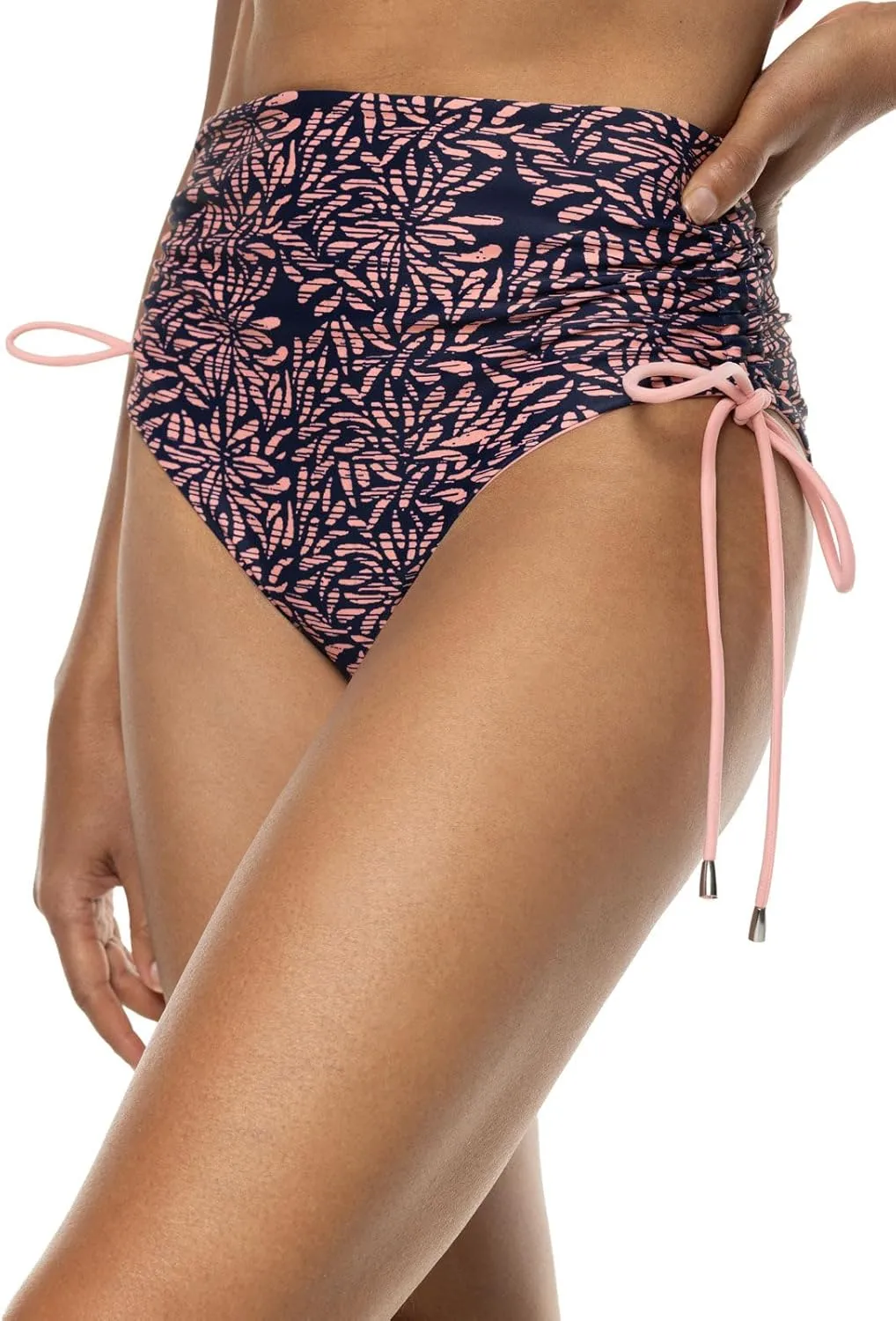 Coolibar UPF 50  Women's Myrtle Reversible Ruche Adjustable Swim Bottoms - Sun Protective
