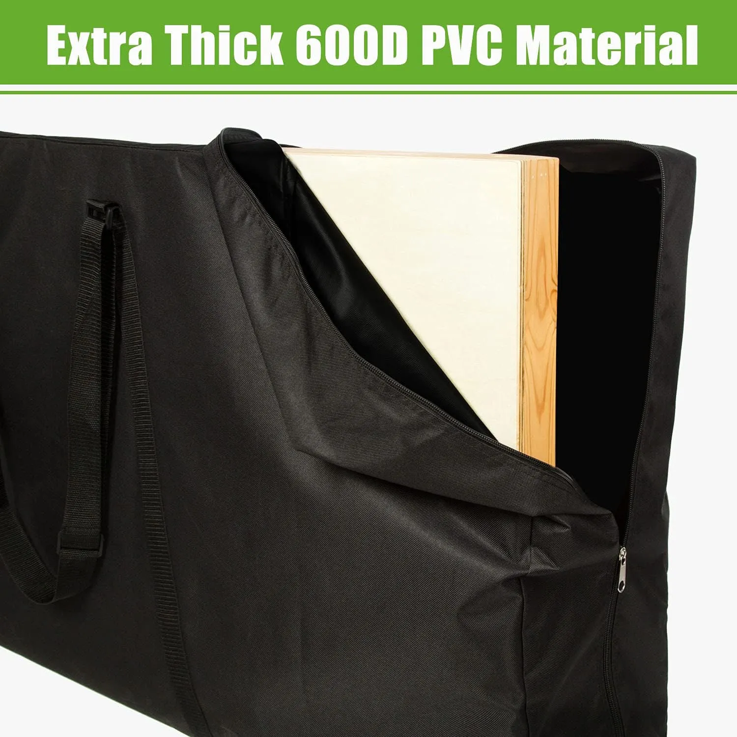 Cornhole Carrying Case for Cornhole Boards with Protective Padded Foam and Adjustable Shoulder Strap. (DK BLK, 4' x 2' Padded Cornhole carrying Case)
