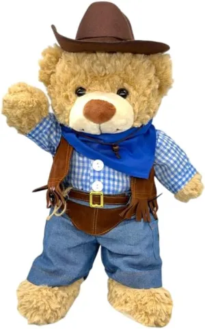 Cowboy Outfit Stuffed Animal - Fits Most 6"-10" Soft Toys Western Dress-Up Costume, Ideal Gifr for Kids