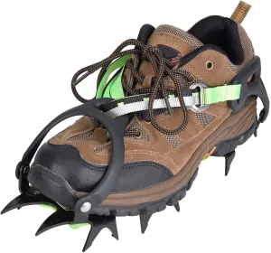 Crampons with 14 Teeth Ice Grips for Snow Climbing, Cold TPU Material, Storage Bag Included, 1 Pair in Yellow
