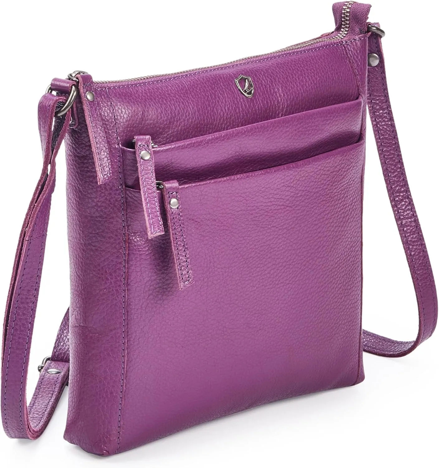 Crossbody Bag for Women Trendy Real Leather Purse Small Soft Pebbled Handbags Crossover Shoulder Pocketbook